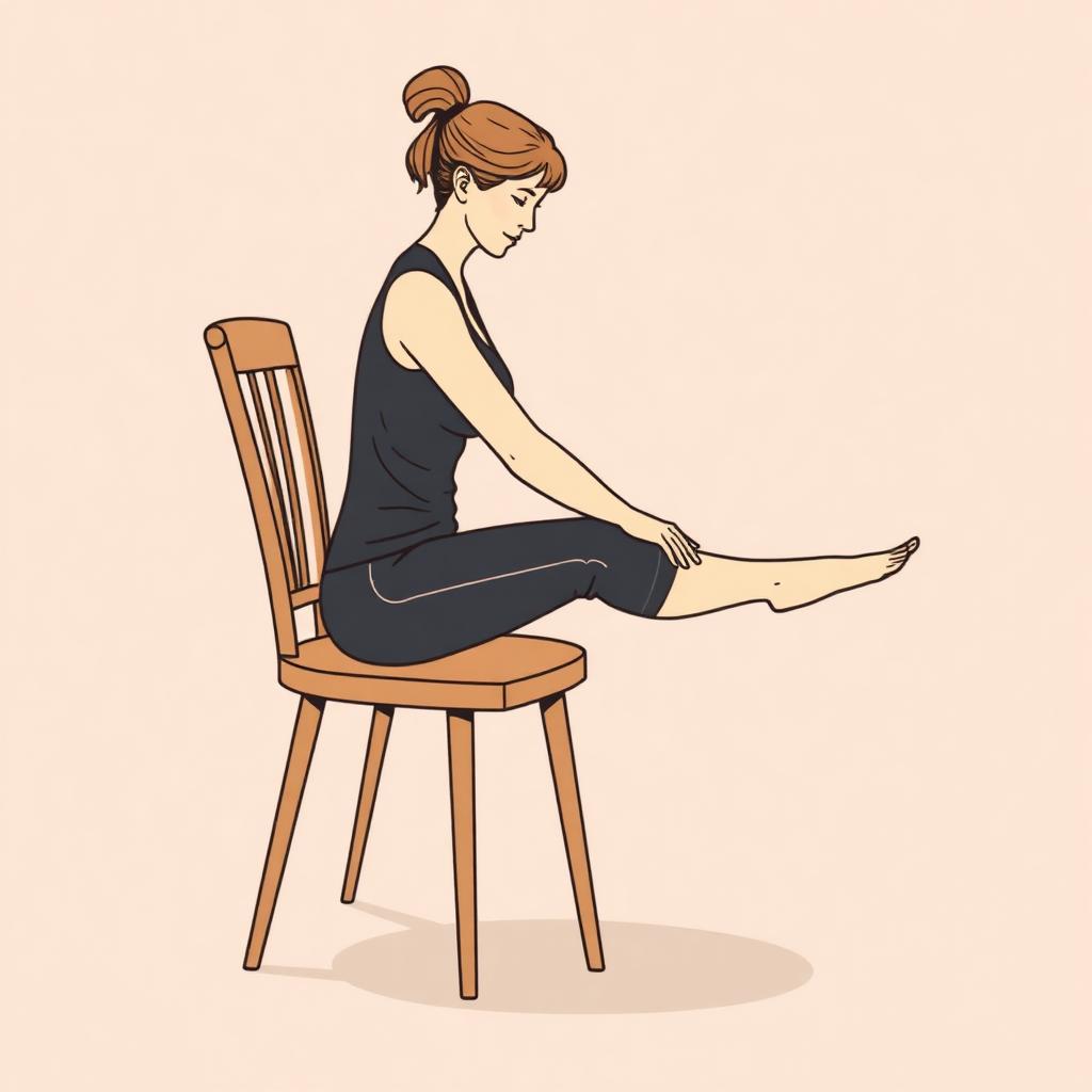 Illustration of the Figure-Four Stretch exercise