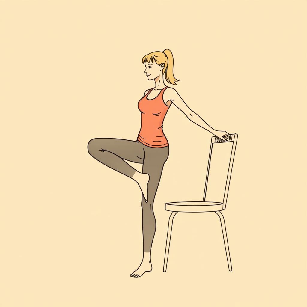 Illustration of the Standing Side Leg Lift exercise